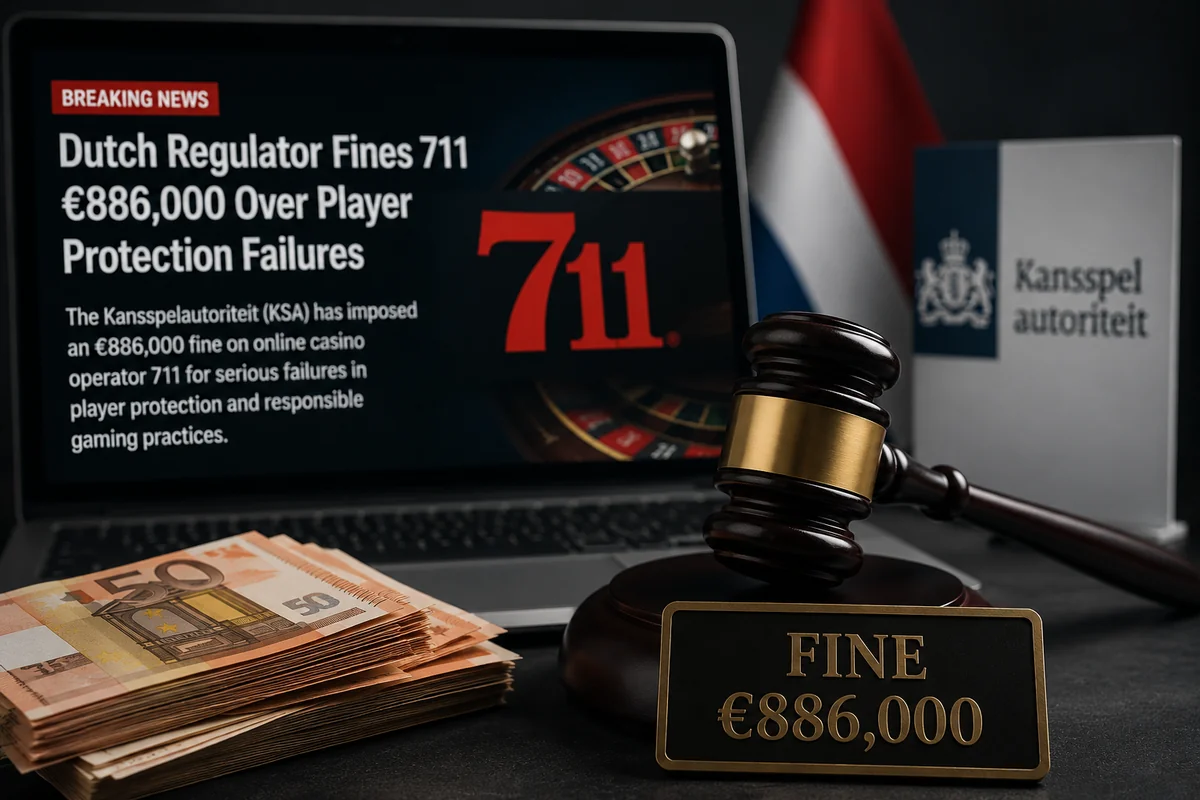 Dutch Regulator Fines 711 €886,000 Over Player-Protection Failures