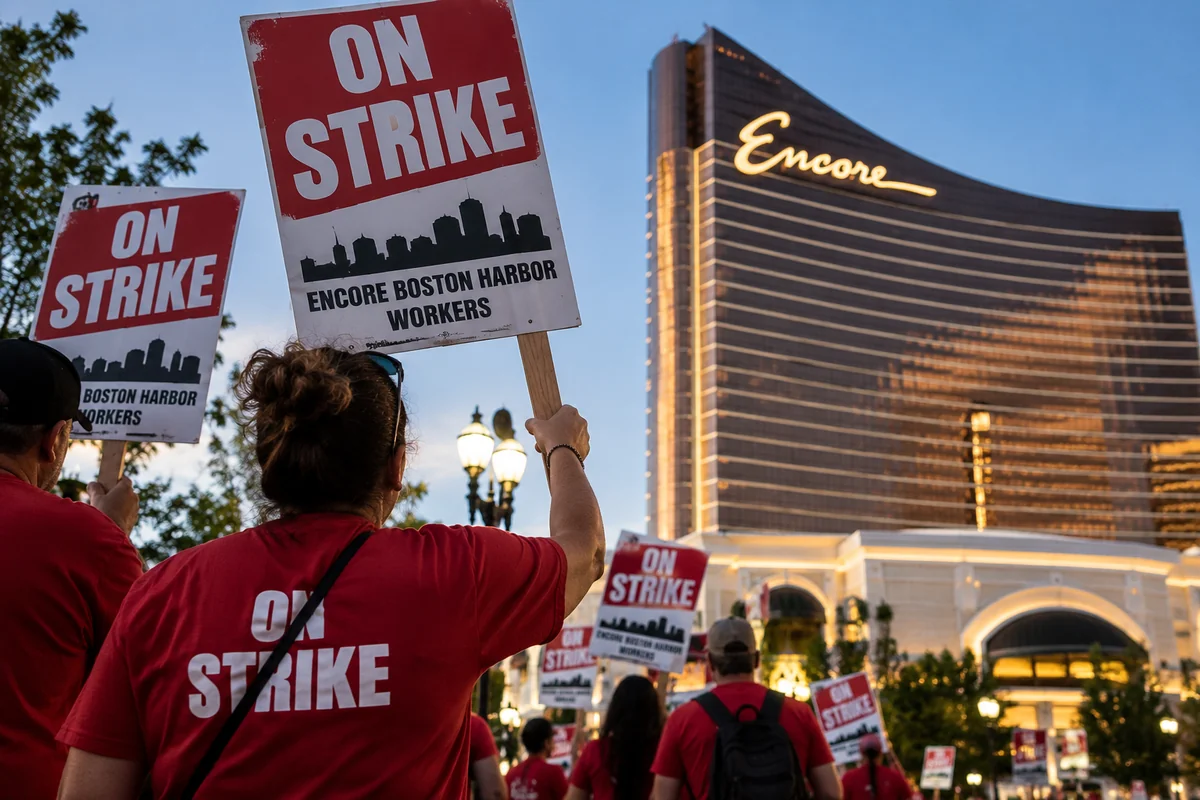Encore Boston Harbor Strike Passes 50 Days as September Revenue Slides 22%