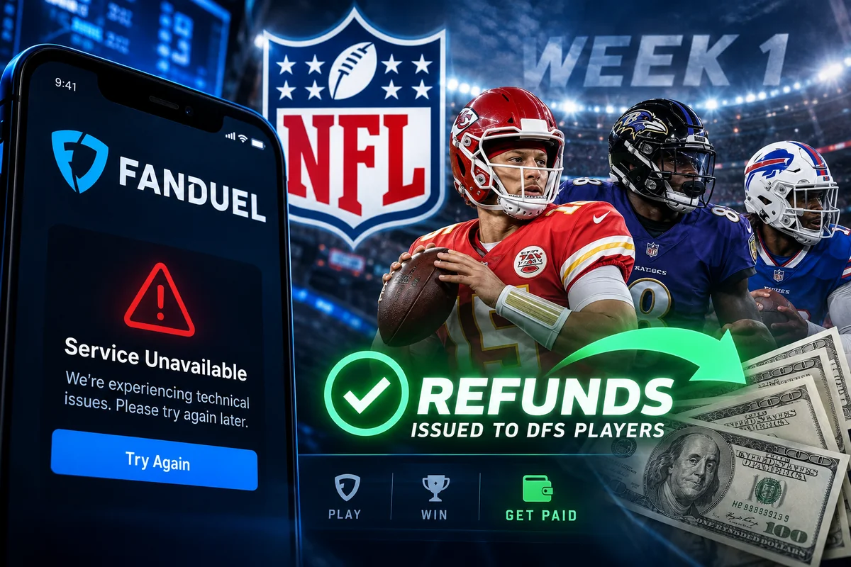 FanDuel refunds DFS players after NFL Week 1 outage